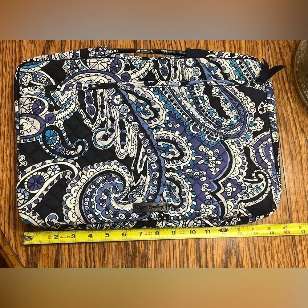 Vera Bradley Paisley Laptop Bag - Black and Blue